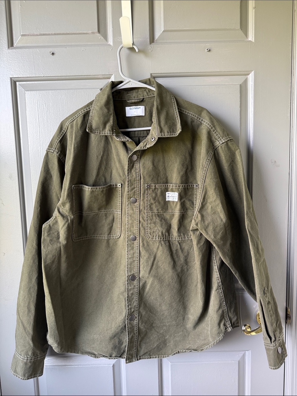 Old Navy Olive Green Lightweight Utility Shirt Jacket